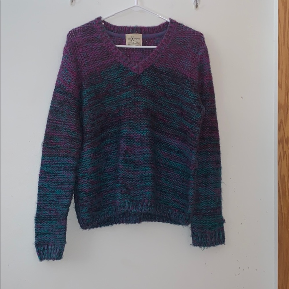 ❤️Pen Paper size M marked ombré purple blue sweater